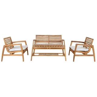 ebuy24 Lounge-Set, Sanna, Teak, 71 x 80 x 73 cm , Teakfarben , Holz , Gartenmöbel, Gartengarnituren, Gartenmöbel-Sets