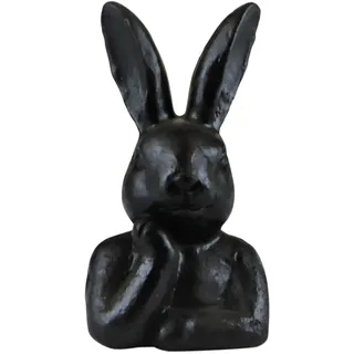 AM Design Dekofigur "Hasenbüste "Denker"" Osterdekoration aus Polyresin, schwarz