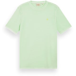 Scotch & Soda Men's Garment Dye Logo Crew T-Shirt, Seafoam 0514, XL