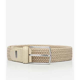 Flechtgürtel MONTI "HAMBURG", Herren, Gr. 105, beige (creme), Materialmix, unifarben, Gürtel Flechtgürtel, 3,5 cm breit, Elastischer Flechtgürtel, Casual-Business-Sportiv, Topseller