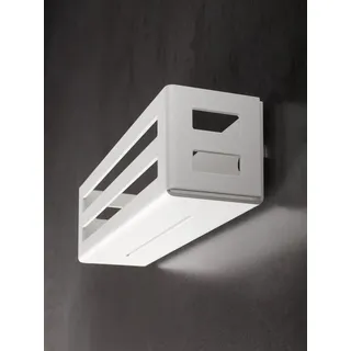 Keuco Duschkorb aus Aluminium, weiß, mit abnehmbarem Korb, Ablaufschlitze, 32x9x12cm, Wandmontage in der Dusche, Duschregal leicht zu reinigen