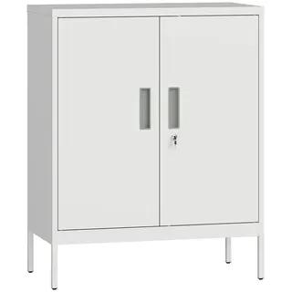 Homcom Aktenschrank 80 x 40 x 100 cm Weiß