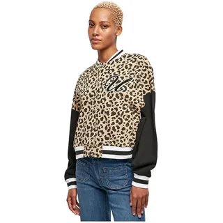 Urban Classics Aop Oversized College Bomberjacke - Union Beige Leo / Black - M