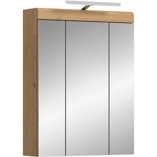 INOSIGN »Siena, Breite 60cm, inkl. Beleuchtung, 3 Spiegeltüren, 9 Fächer«, (Set), in verschiedenen Farben erhältlich, Badmöbel, Spiegel, Badschrank, Bad