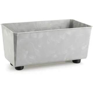 HowHomely Blumenkasten Pflanztopf Blumentopf Übertopf grau Beton-Optik 14x29cm