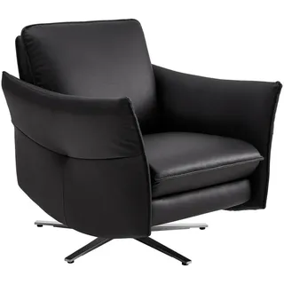 Himolla Komfortklass Sessel , Schwarz , Metall , Echtleder , Longlife-Leder, Rindleder , 80x88x94 cm , Blauer Engel, Goldenes M, Emas , Fußauswahl, Lederauswahl, Stoffauswahl , Wohnzimmer, Sessel, Ledersessel