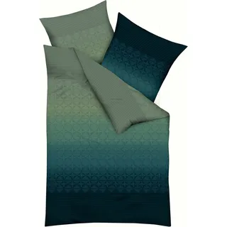 KAEPPEL Gradient Gestreift Smaragd 155 x 220 cm + 2 x 80 x 80 cm