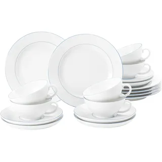 SELTMANN WEIDEN Sonate Blue Lines Teeservice 18-tlg. weiß/blau