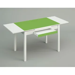 ASTIMESA Küchentisch, Metall, Grün, 100 x 60 cm - ausgezogen 150 x 60 cm