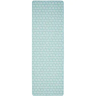 Snapstyle In- UND Outdoor Teppich Läufer Beidseitig Cape Cod , Türkis , Textil , 100x300 cm , Teppiche und Böden, Teppiche, Teppichläufer, Läufer