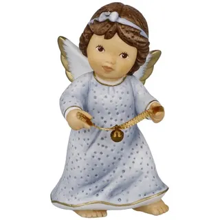 GOEBEL Nina und Marco Kling, Glöckchen Engel mit Glöckchen und Kristallstein aus Porzellan, 11-750-85-1