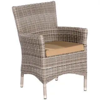 Merxx Teneriffa Gartenstuhl-Set 61 x 61 x 84 cm beige-grau