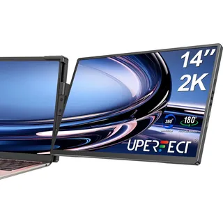 Tragbarer Laptop-Bildschirm-Erweiterer, QHD 2K Auflösung, 178° Betrachtungswinkel, Nur ein Bildschirm