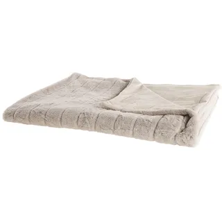 Beliani Decke Beige Labyar 180/220 cm , Textil , 180x220 cm , Heimtextilien, Wohntextilien, Decken