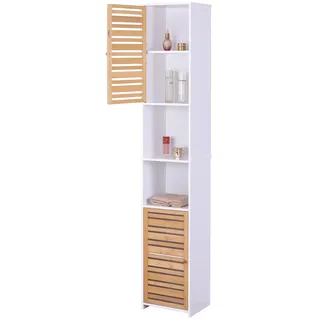 Relaxdays Hochschrank 34 x 190 x 29 cm Weiß