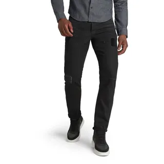 G-STAR RAW Herren A-STAQ Tapered Jeans, Schwarz (Jet Black Rescue Patch Restored D20005-C526-C770), 27W / 32L