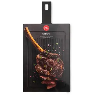 WOLL Cut & Serve Schneidebrett-Set aus Papierverbundstoff 49 x 24 cm Schwarz