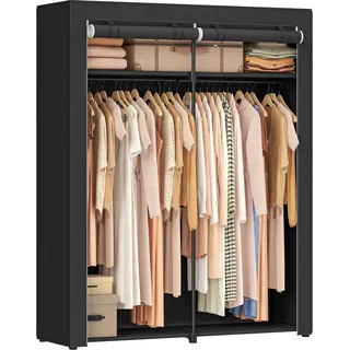 Songmics Stoffschrank 140 x 174 x 43 cm Schwarz