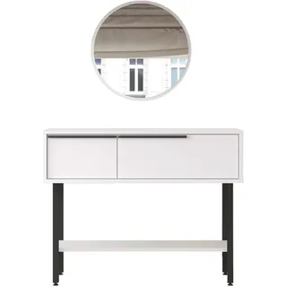 Mobili Rebecca Konsolentisch 100/29,5/76 cm , Weiß , Holz , 76x100x29.5 cm , Wohnzimmer, Wohnzimmertische, Konsolentische