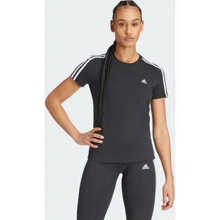 Adidas LOUNGEWEAR Essentials Slim 3-Streifen T-Shirt Black / White M