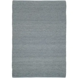 Linea Natura Handwebteppich , Blau, Grau , Textil , meliert , rechteckig , 200x250 cm , für Fußbodenheizung geeignet , Teppiche und Böden, Teppiche, Schafwollteppiche