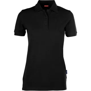 HRM Damen Heavy Performance Polo, Schwarz, Gr. L I Premium Polo-Shirt I Basic Polohemd Bis 60°C Waschbar I Hochwertige & Nachhaltige Oberteile I Workwear