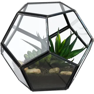 Relaxdays Terrarium 12 x 14 x 14 cm Schwarz