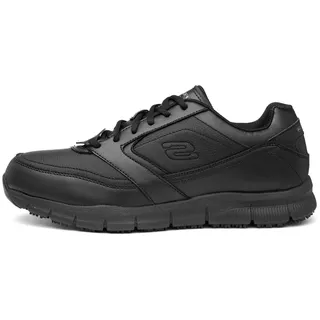 SKECHERS Nampa work boots, Black Synthetic Pu, 45 EU