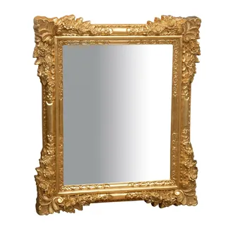 Biscottini Vintage-Spiegel 110 x 90 cm | Wandspiegel für Badezimmer und Schlafzimmer | Eingangsspiegel