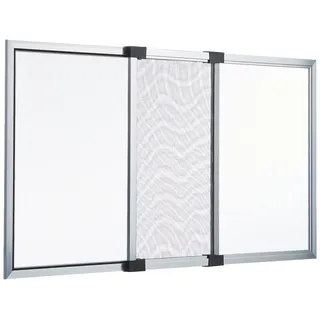 VIGOR Moskitonetz Ausziehbar 50 x 40/92 x 40 cm Grau