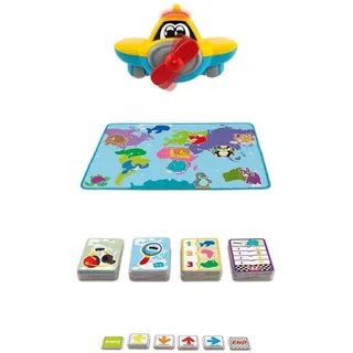 Chicco Cody Abenteuerflugzeug Lernspiel Edu4You mit Spielmatte Lernen Sie Programmieren und Programmieren mit einem übergroßen Kinderteppich 110 x 80 cm Spielzeug für Kinder von 2 bis 6 Jahren