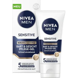 NIVEA Men Sensitive Bart & Gesicht Pflege Gel schnell einziehend