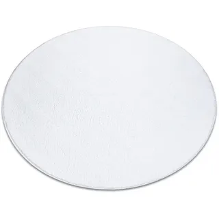 rugsX Teppich Lindo 60 cm , Weiß , Textil , Rund , 60x60 cm , Teppiche und Böden, Teppiche