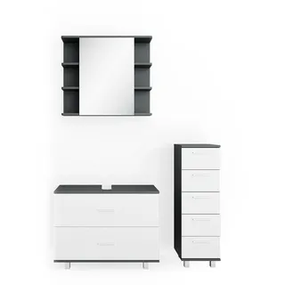 Vicco Ilias 3-tlg. Anthrazit/Weiß