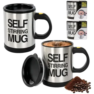 2Pcs Self Stirring Mug die selbstrührende tasse lazy mug Kaffee Mischbecher Automatische Mischen Kaffeetasse