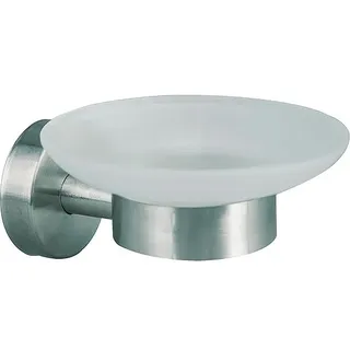 Seifenschale Axial mit Wandhalter, Edelstahl matt