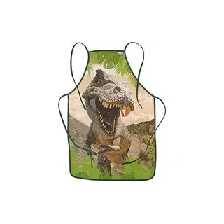 ROTH Jungen Kinder Malschürze Tyrannosaurus grün Einheitsgröße 1 St.