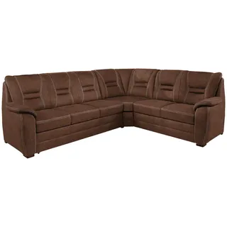 Beldomo Comfort Ecksofa , Braun , Textil , Uni , L-Form , 286x234 cm , Goldenes M , Typenauswahl, Bettkasten erhältlich, Fußauswahl, Stoffauswahl, Bettfunktion erhältlich, Hocker erhältlich, Rückenfutter , Wohnzimmer, Sofas & Couches, Wohnlandschaften, Ecksofas