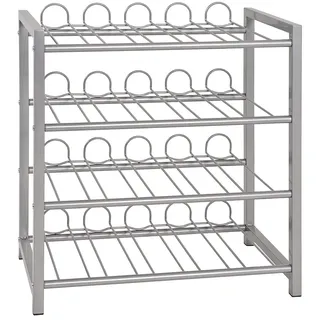 Haku-Möbel Weinregal 54 x 31 x 60 cm Silber