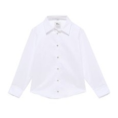 Luxury Shirt in weiß unifarben, weiß, 152