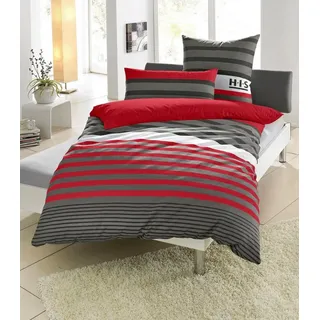 OTTO home Majoran gestreift Rot 135 x 200 cm + 2 x 40 x 80 cm