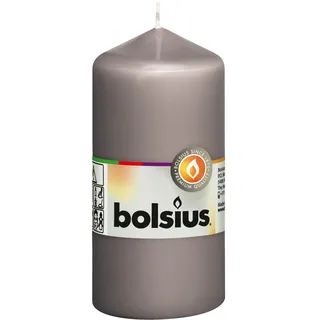 Bolsius Stumpenkerze 12 cm 1 Stück grau