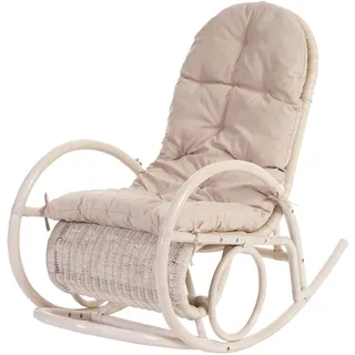 MCW Schaukelstuhl Queluz Baumwolle/Polyester 58 x 101 x 58 cm Cremeweiß