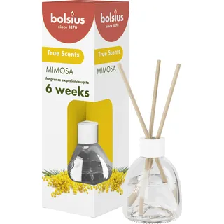 Bolsius True Scents - Duftstäbchen Raumduft Diffuser - Mimose - 1 Stk. - 60 ml - bis zu 6 Wochen - Haus Parfüm - mit Natürlichen Extrakten