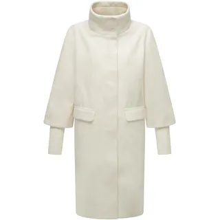 Langmantel NAVAHOO "Langmantel Polarblüte 14", Damen, Gr. M, weiß (sanftes weiß), Obermaterial: 90% Polyacryl PAN. 10% Viskose CV.  Obermaterial: Futter: 100% Polyester PES., Mäntel Langmantel