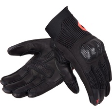 REBELHORN Gap III Motorradhandschuhe Herren | Ziegenleder | Knöchel Protektoren | Belüftung mit 3D-Polyester-Mesh-Einsätzen