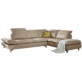 W.Schillig Ecksofa »taoo, elegant und zeitlos, bequem, L-Form« mit Sitziefenverstellung & Kopfteilverstellung
