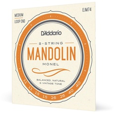 D'Addario EJM74 Monel-Saiten für Mandoline, mittlere Spannung, 11-40