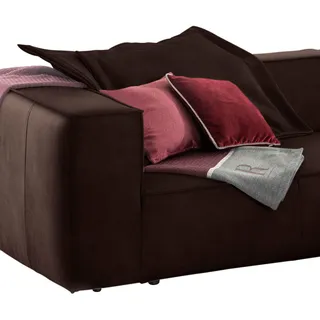 W.SCHILLIG Sofakissen »around-the-block« Dekokissen mit Flatterbiese, braun