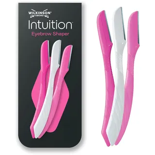 Wilkinson Sword Intuition Perfect Finish Eyebrow Shaper, Gesichtshaarentferner, Augenbrauenformer für die alltägliche Pflege, 3 Beauty-Tools